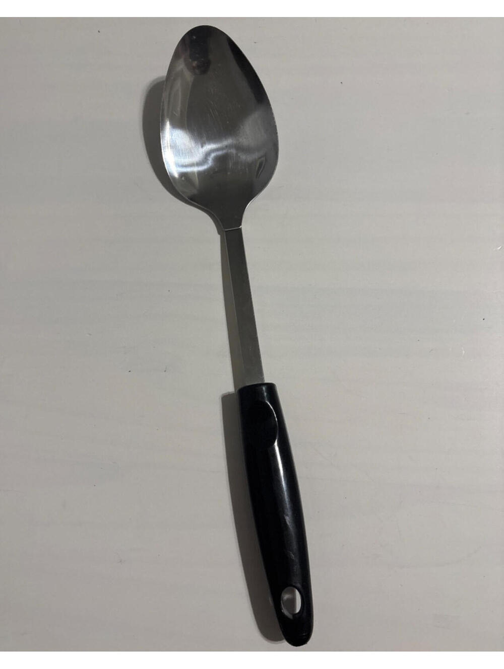 Cooking spoon metal w/ plastic handle